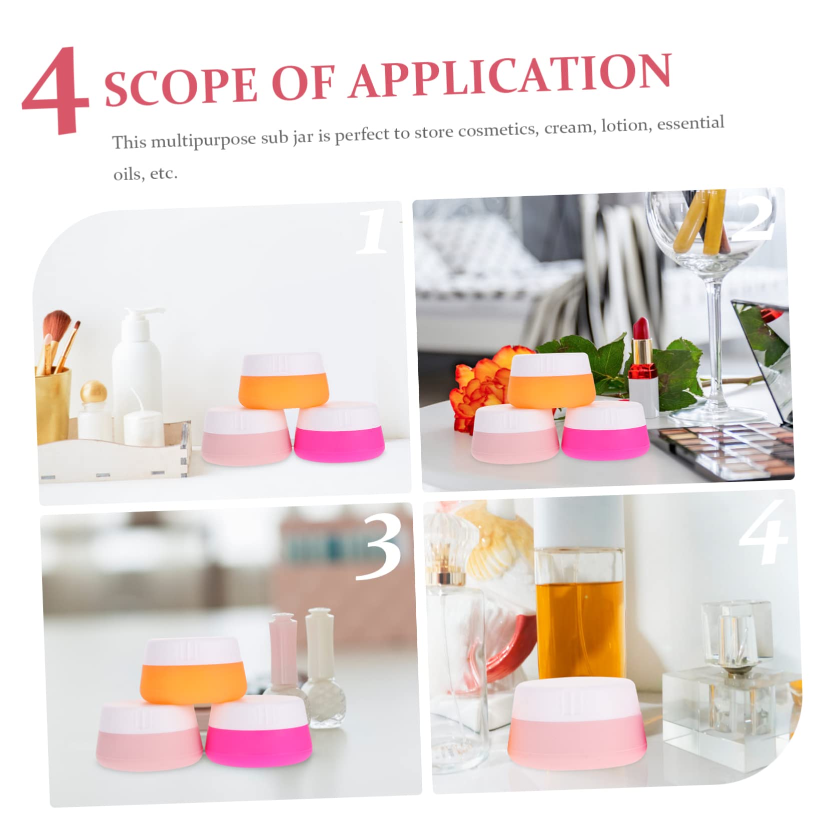 minkissy 9pezzi Contenitori Da Viaggio Silicone Da Vasetti Multi-funzione Per Cosmetici Colori Casual Pratici e Leggeri Per Viaggi e Uso Quotidiano