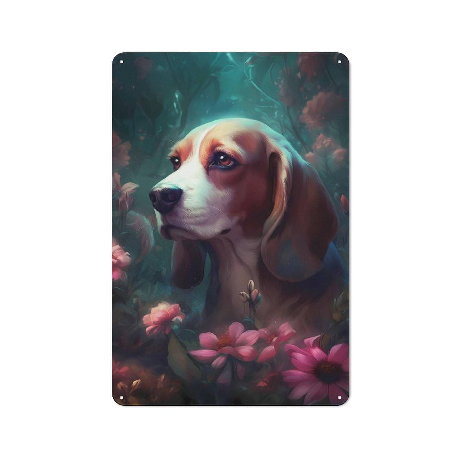 Junmoney Beagle Dog Legendary Tin Wall Plaque 30X20cm With For Pub Or Café, With Clear Vintage Wall Decor Character