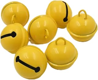Colgante de Cascabel de Color Caramelo de 22 mm para Hacer Joyas, Cascabel para Mascotas, Color Amarillo, 4 Unidades