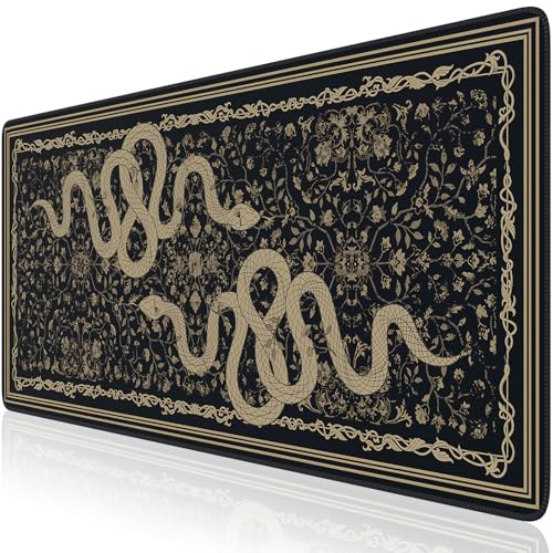 Tapis de souris de jeu XXL noir HAOCOO imperméable et antidérapant pour grand bureau d'ordinateur