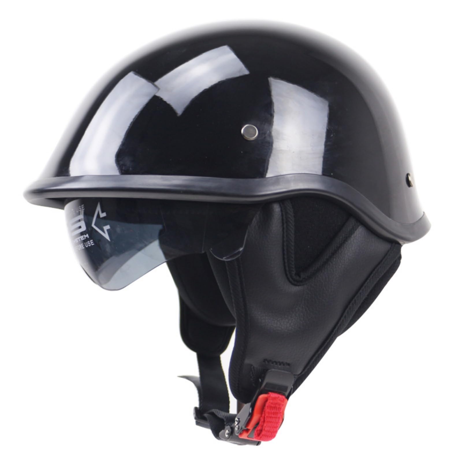 Casco Aperto con Visiera Antivento Omologato Cinghia Sottogola a per Guida in Strada E Autostrada