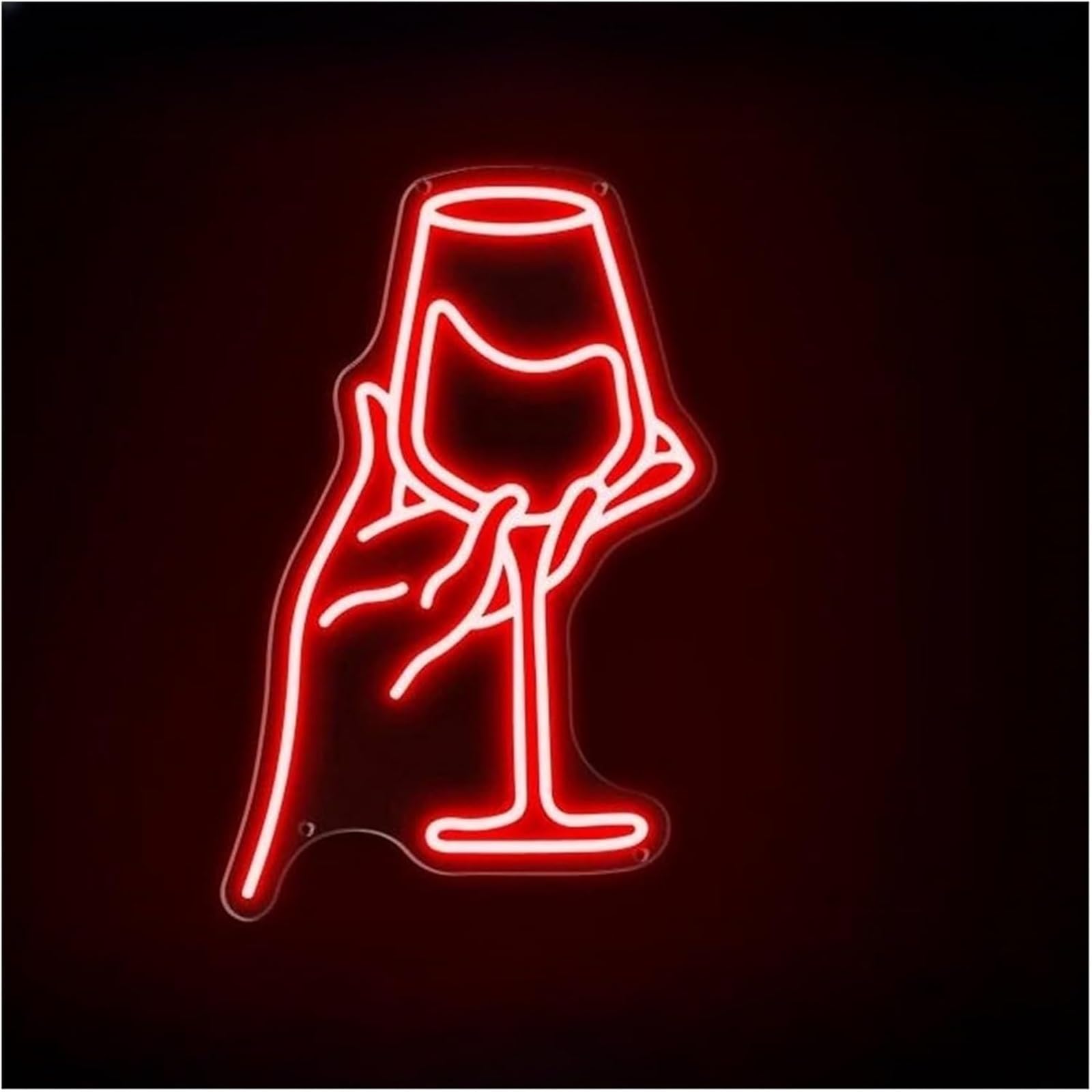 Zynther Neon lamp Goblet for neon Signs Red Wine Glass Signboard Led for Light for High end Restaurant Bars Club