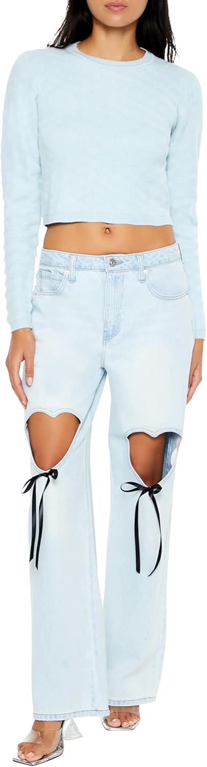 Forever 21 Womens Textured Cropped Sweater - Image 2