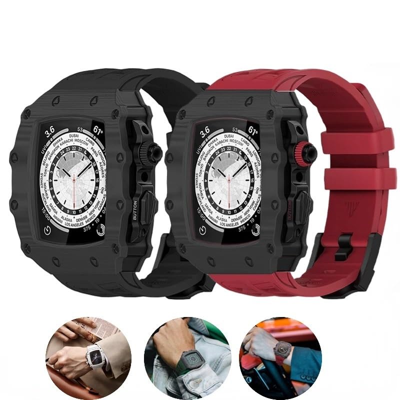 Kit boîtier carbone Apple Watch 45 mm conversion montre sport SE - 2
