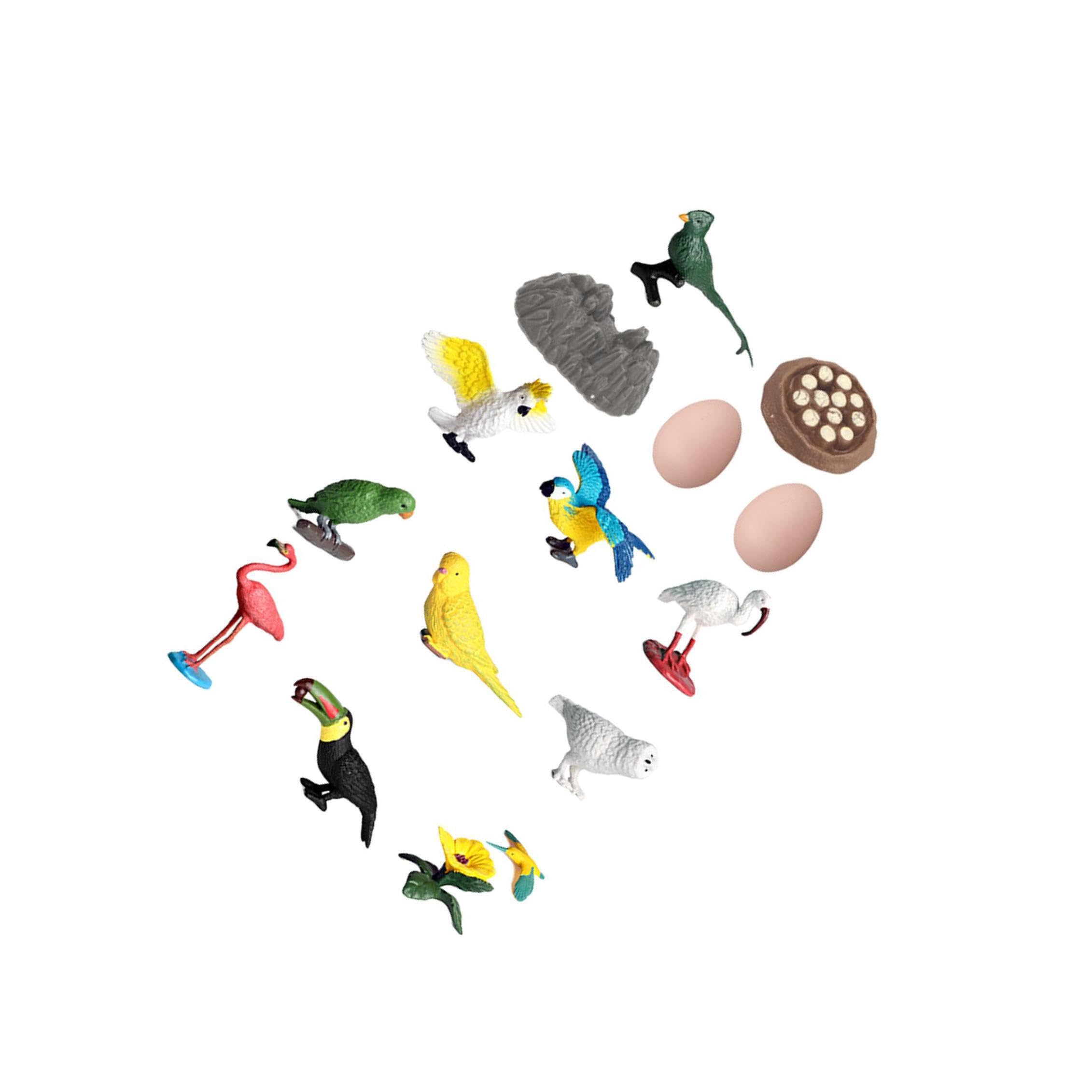 Pixzcsa 10Pieces Small Animal Figures Assorted Mini Animal Toy Realistic Educational Statues For Party Supplies Dinosaur Theme