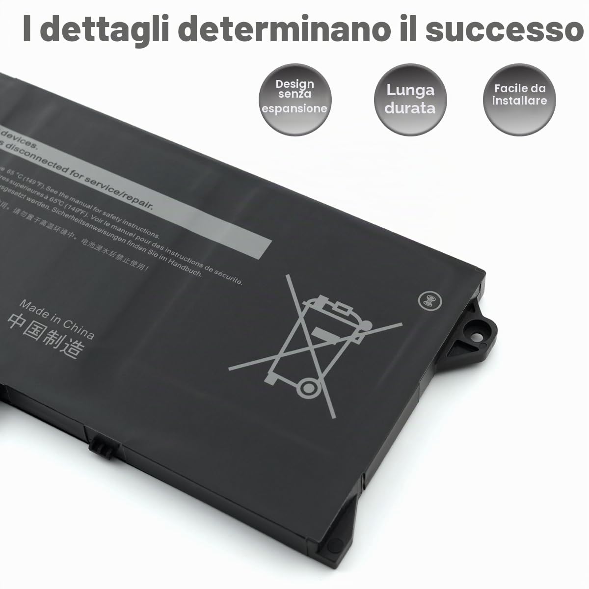 64Wh 4-celle GRT01 Laptop Batteria per Dell Latitude 5421 5431 5521 5531 Precision 3470 3561 3571 Series 00P3TJ 0P3TJ 0R05P0 R05P0 005RGW 05RGW 0VXD57 VXD57 451-BCUN 0ROP0 0R0PO 4ICP7/54/65