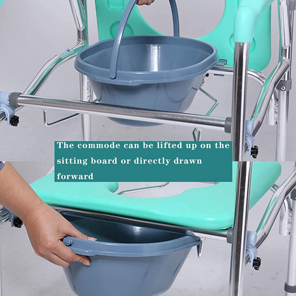 Składana Komoda/Krzesełko Pod Prysznic Przenośne składane Krzesło Commode Regulowany Wysokość Starszy Krzesło prysznicowe Materiał ze stopu aluminium Nadaje się do starszych kobiet w ciąży Krzesło alt