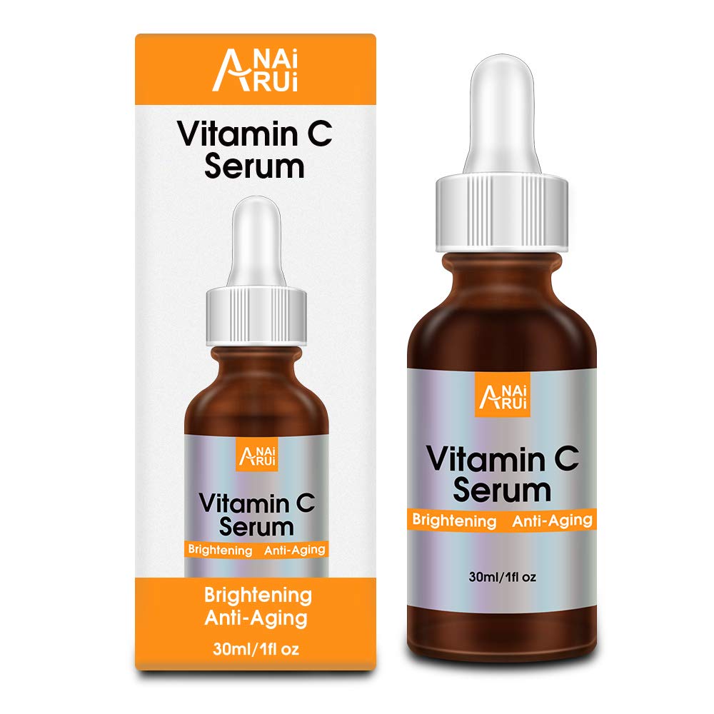 Anairui Vitamin C Serum With Hyaluronic Acid Witch Hazel Reduce Dark Spots Firmer Skin 1 Fl Oz