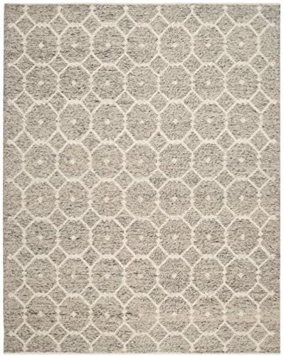 Miniatura 5 de MARTHA STEWART x SAFAVIEH MSR2560A - Alfombra de lana hecha a mano de 8 x 10 pies, grismarfil