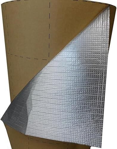 Miniatura 4 de Alfombrilla reflectante térmica amortiguadora de sonido para cochecamióncaravana, aislamiento térmico y ruido, 4 x 10 pies