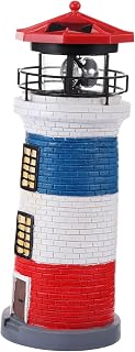 DOITOOL Patio Lights Delicate Courtyard Lighthouse Solar Lamp Decorative Lighthouse Outdoor Light LED Garden Lighthouse