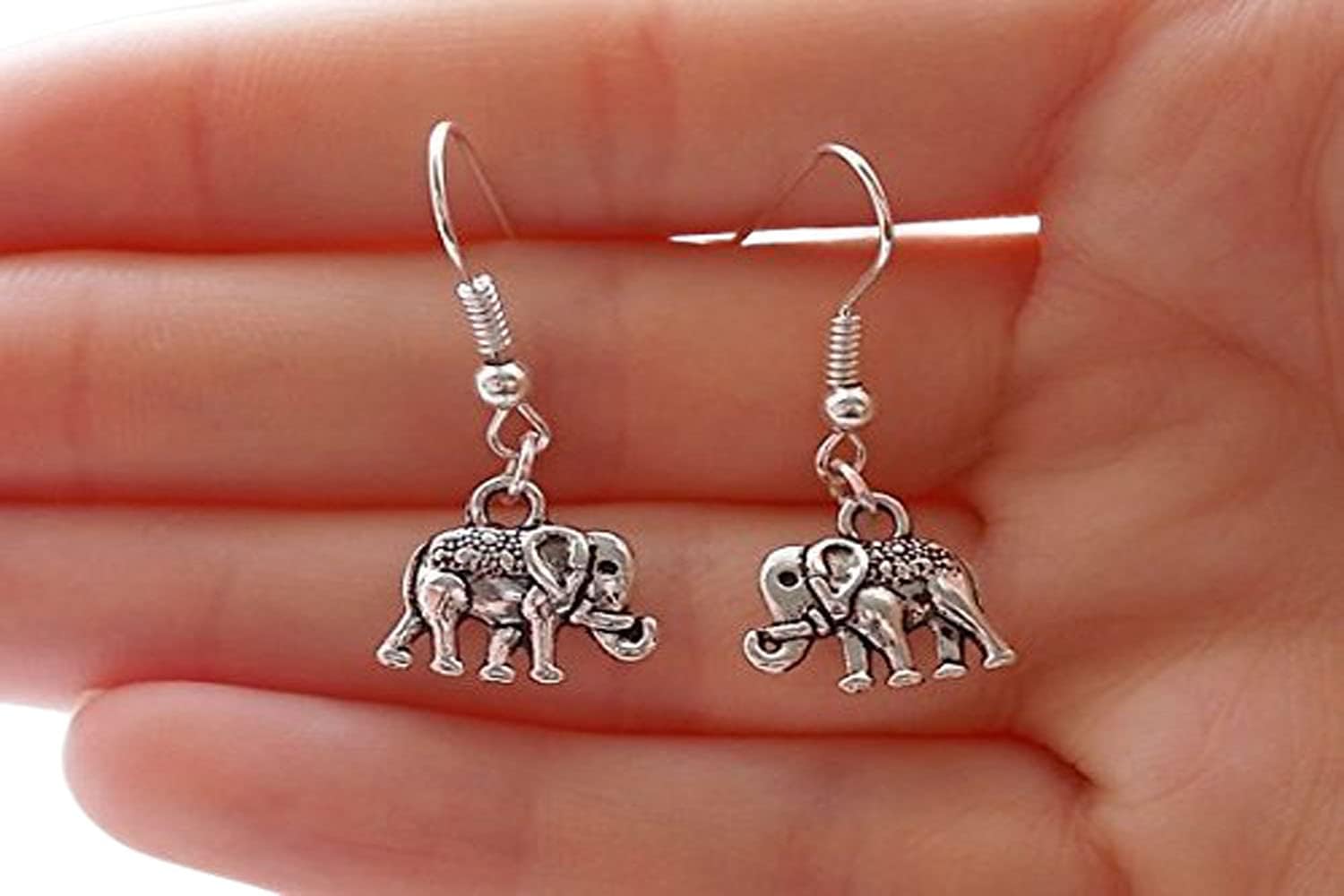 Elephant Earrings, Silver Earrings Elephant Jewellery, Fashion Earrings, Gift for Women