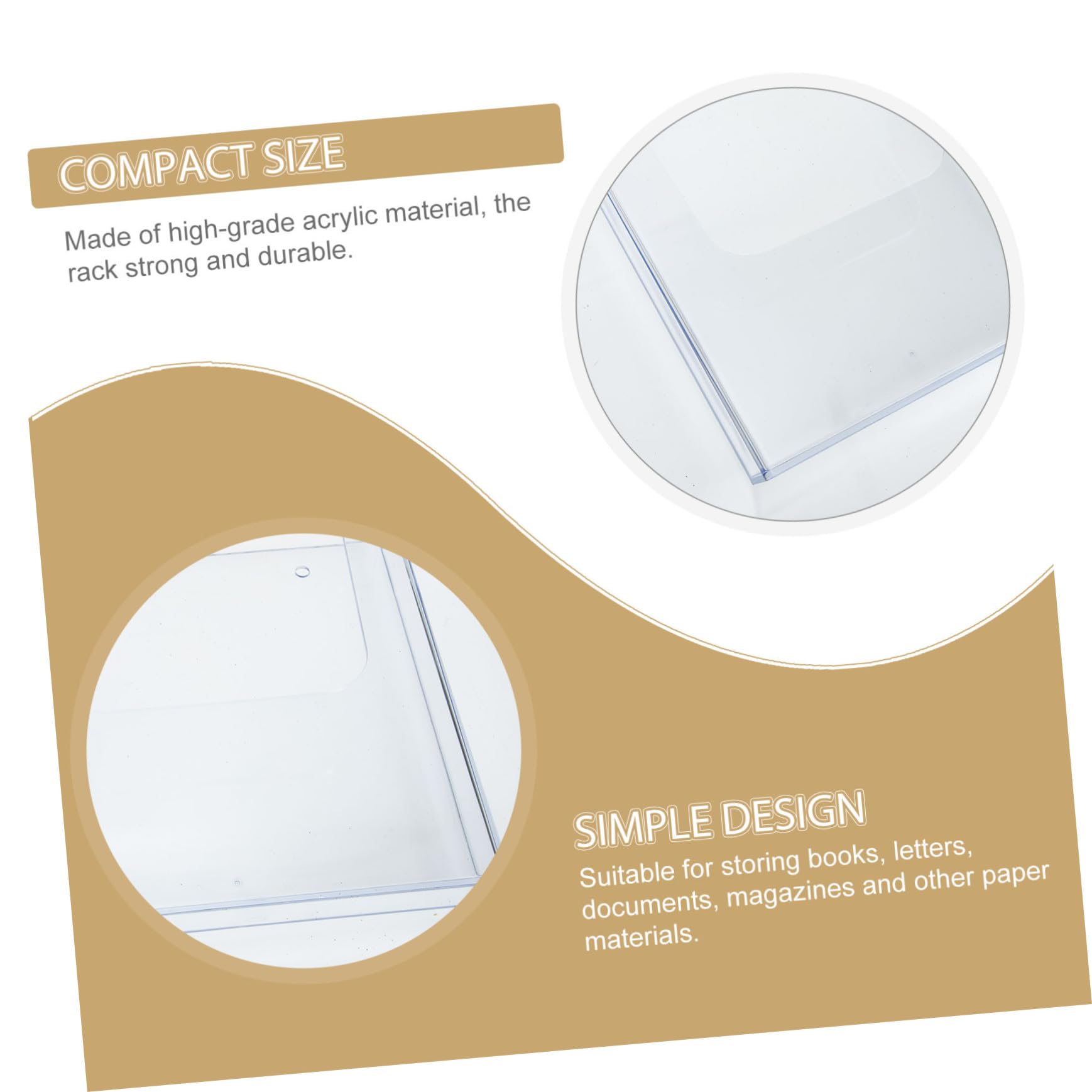 Revistero Transparente de Pared para Correo y Folletos, Organizador Acrílico Compacto, Soporte de Pared para Documentos Oficina, Porta Sobres y Carpetas Colgantes