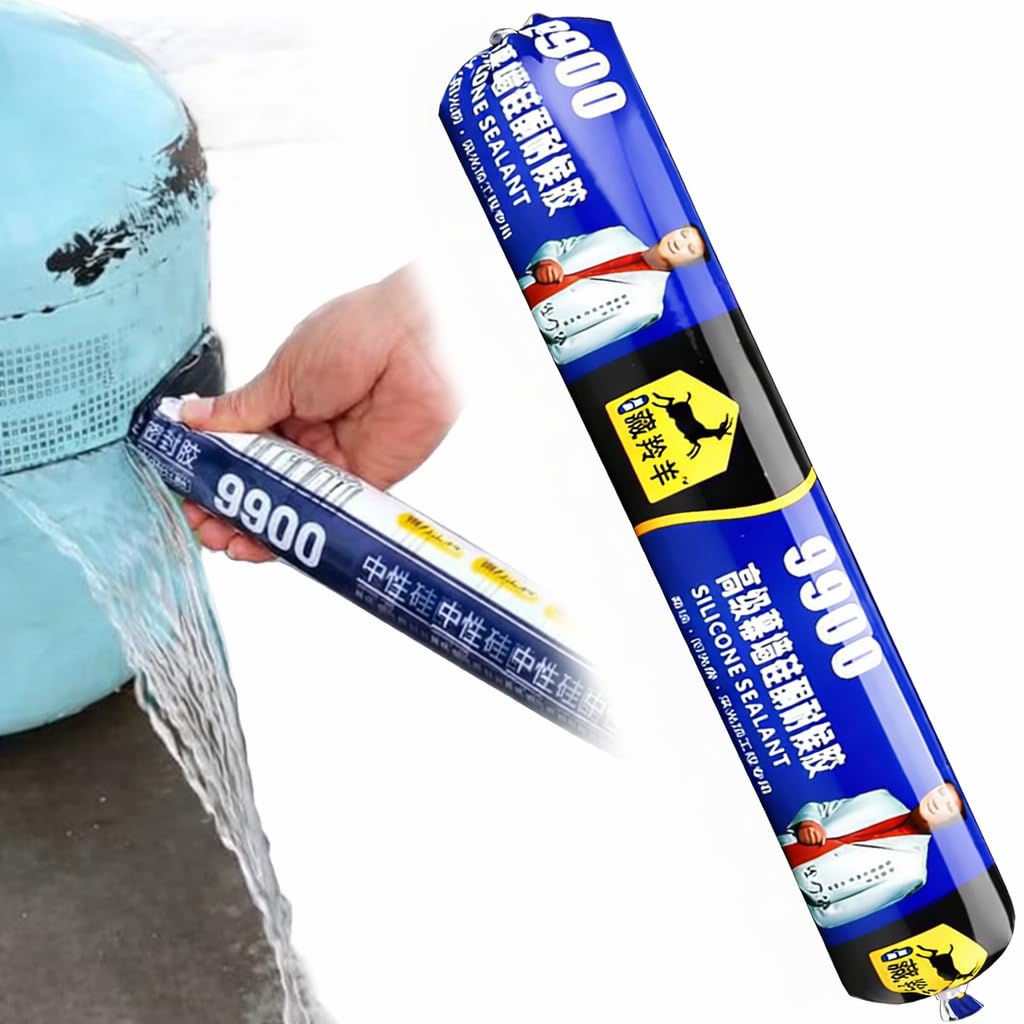 Silicone Sealant 9900 Cartridge Tube Adhesive for Joint Sealing and Gap Filling Application with Nozzle Tip for Use with Application Gun, Multi Tube Pack as Shown in Images-image-6