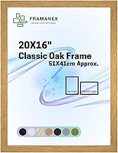 Modern Dome Shape Frames | Oak Colour 20X16 Picture Photo Poster Frames | 16X20 Inch Rectangle Picture Frame | Beautify Your Walls with SD Mold Wood Finish Photo Frame