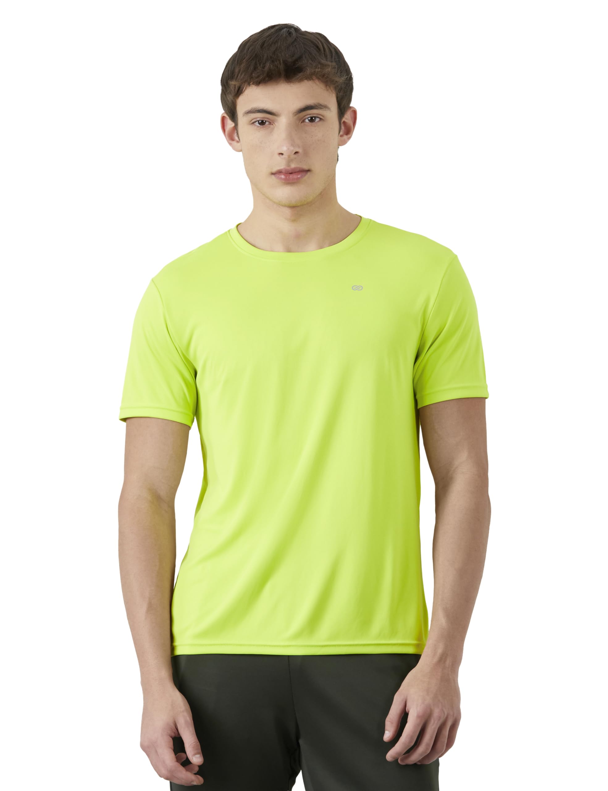 - Men's Solid Active Regular Fit Sports T-Shirt | Round Neck | Half Sleeve (Available in Plus Sizes)