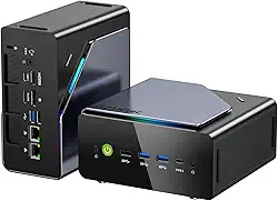 GMKtec Mini PC para jogos AMD Ryzen 7 H 255 (atualizado 8745HS) 32GB DDR5 1TB SSD, Computador Desktop 3XM.2 2280 Expansão, Oculink, Dual NIC 2.5G, HDMI 2.1, USB4 K12