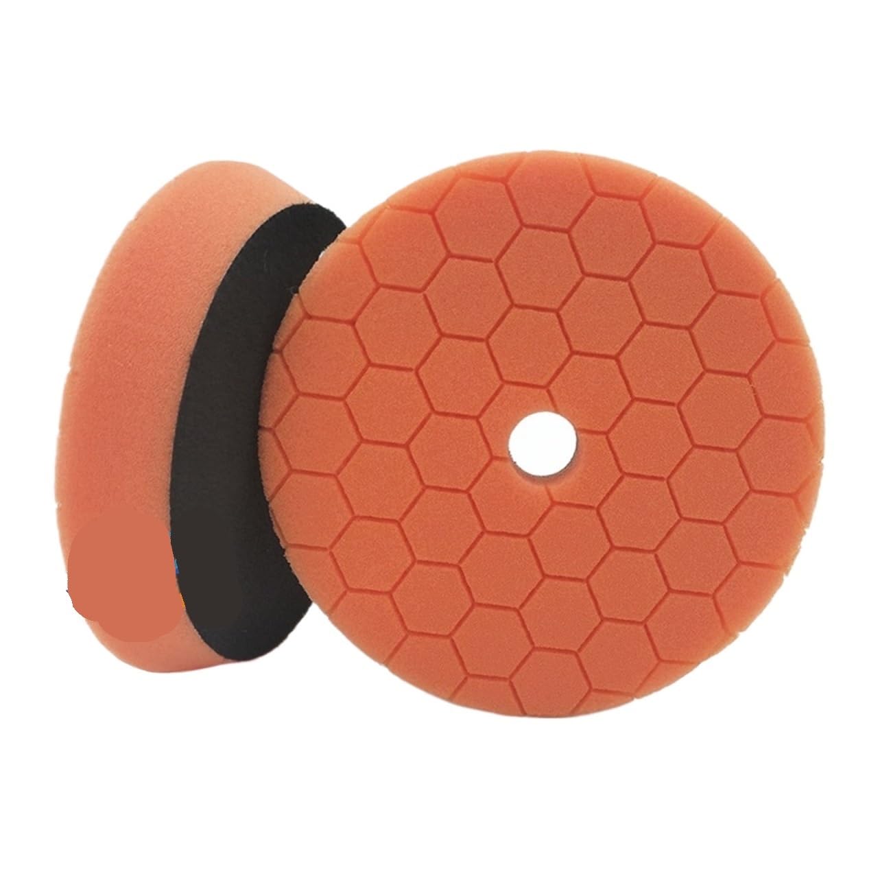 Polierschwämme Polieren Pads 3/5/6 Zoll Schaum Buff Schwamm Auto Pad Set for Polierer Puffer Werkzeuge(Orange x 5pcs,6Inch (150mm))