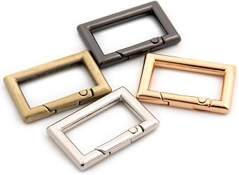 Loosco Purse Ring Rectangle Buckle, 10 PCS Strap Connector Belt Loop Leather Craft