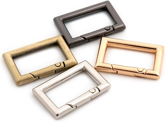 Loosco Purse Ring Rectangle Buckle, 10 PCS Strap Connector Belt Loop Leather Craft