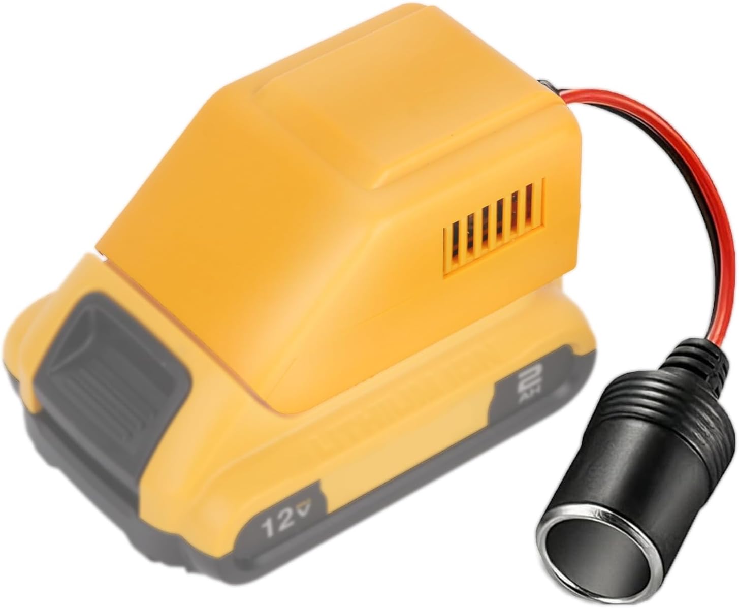 TONSIM 12V Battery Adapter for Dewalt 12V Max Battery to Cigarette Lighter Socket, Cordless Tool Converters for Power Wheel & Car Appliances Compatible with Dewalt Flexvolt XR Battery