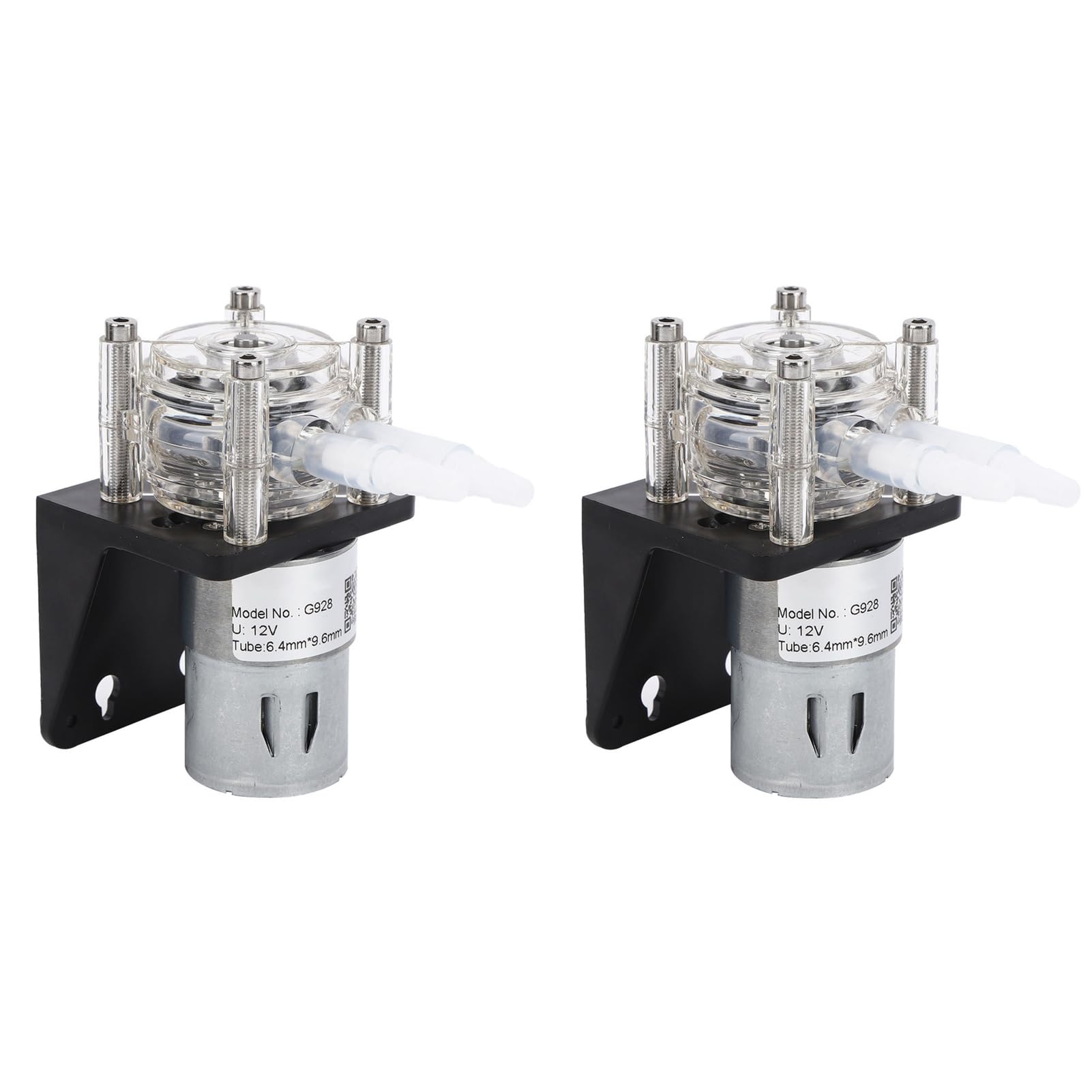 2Pcs Peristaltic Pumps with Ball Bearings Wheel Frame Card Slot Design Stainless Steel Dosing Pumps 500mL / min