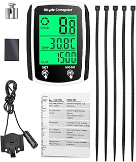 HUIOP Computador de bicicleta com fio LED digital velocímetro de bicicleta odômetro tela sensível ao toque computador de ciclismo à prova d'água com luz de fundo para mountain road bike,cronômetro de
