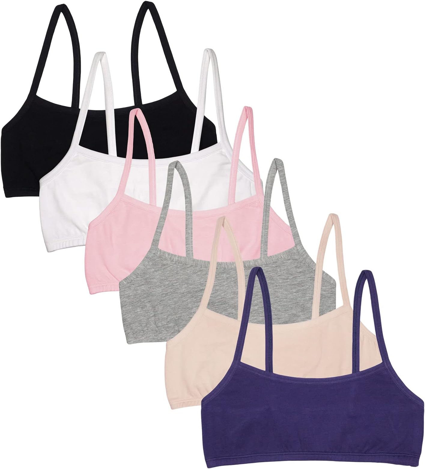 Girls' Cotton Spaghetti Strap Sport Bra