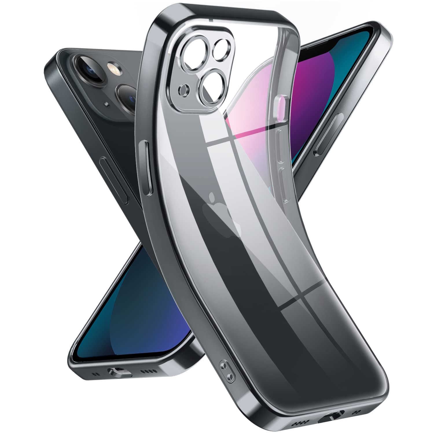 Supdeal Crystal Clear Case for iPhone 13 Mini, [Not Yellowing] [Camera Protection] [Military Grade Drop Tested] Transparent Shockproof Protective