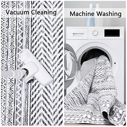 Rugsreal Machine Washable Area Rug Boho Rug For Living Room Low Pile Non-Slip Rug Stain Resistant Area Rug For Bedroom Home Office, 8' X 10' #TOP3