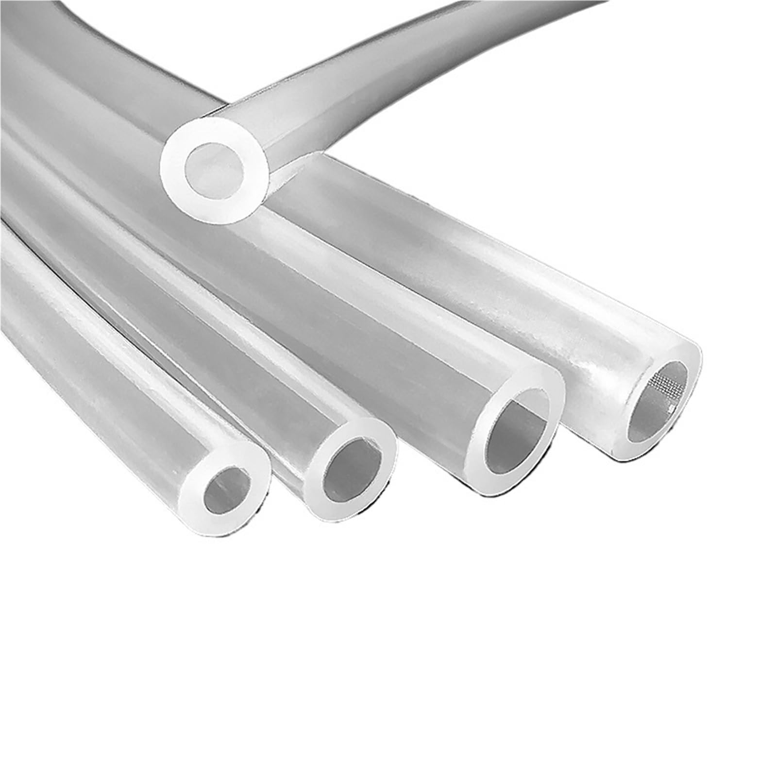 Silikonschlauch, 6 x 12 mm, lebensmittelecht, flexibel, ungiftig, transparent, temperaturbeständig, ID 6 mm, Außendurchmesser 12 mm, ideal für Getränke und Heimbrauen