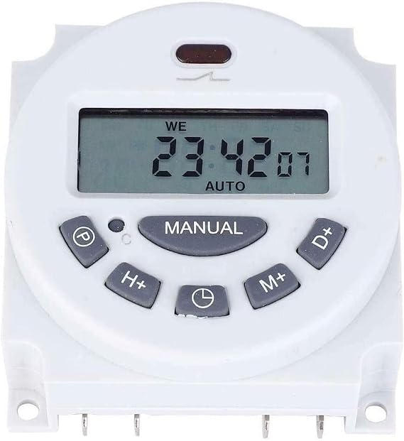 Digital Programmable Timer Control Power Timer 12V LCD Display Relay Switch Electric On Off Timer 2PCS