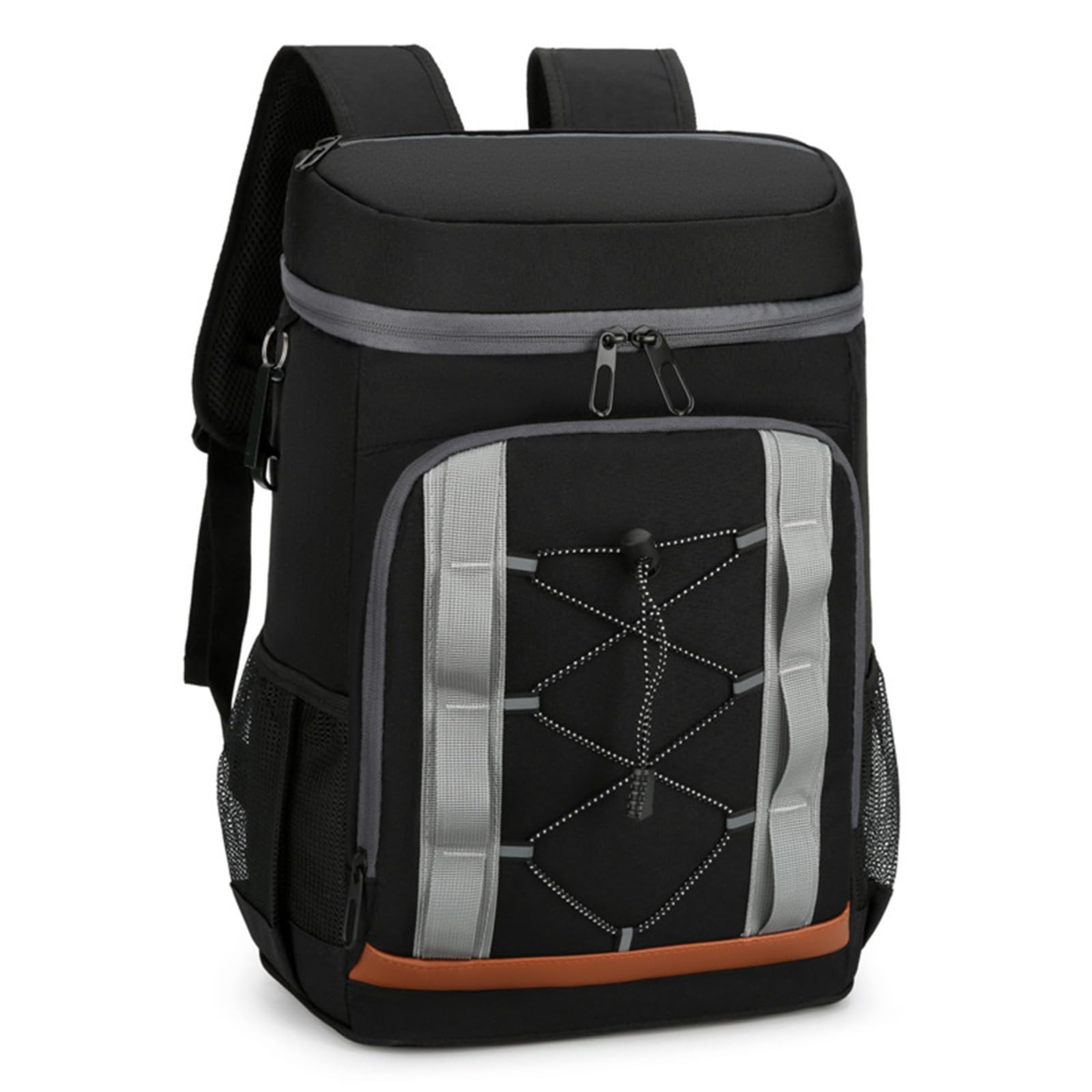 Zaino termico termico da 30 l, grande capacità, per picnic, picnic, spiaggia, campeggio, colore nero