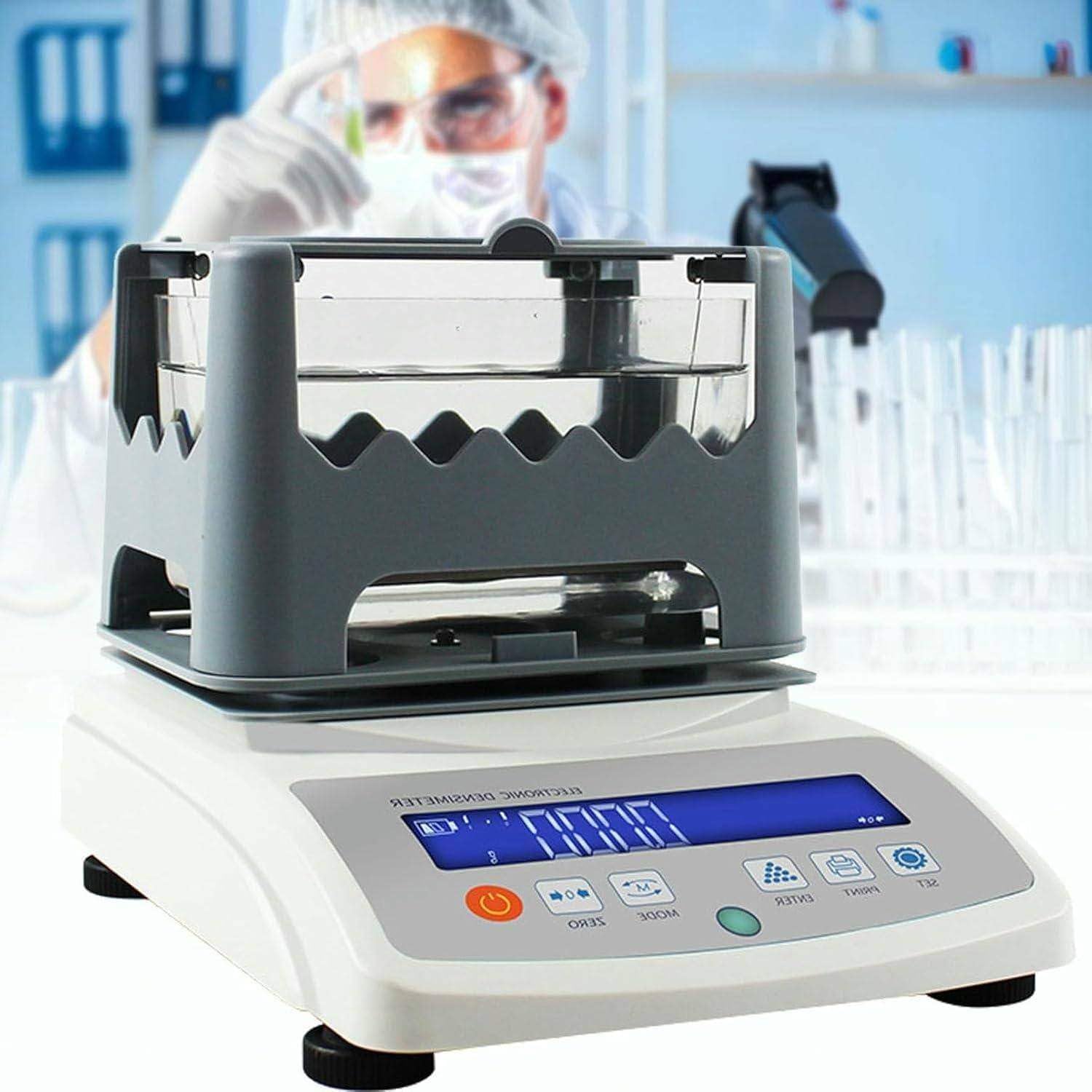Digital Electronic Precious Metal Gold Purity Analyser Meter Density Tester Karat Detector with 300g-1200g Maximum Weight, Accurate Measurement of Gold, Silver, Platinum, Plastics NoPrinter-600A