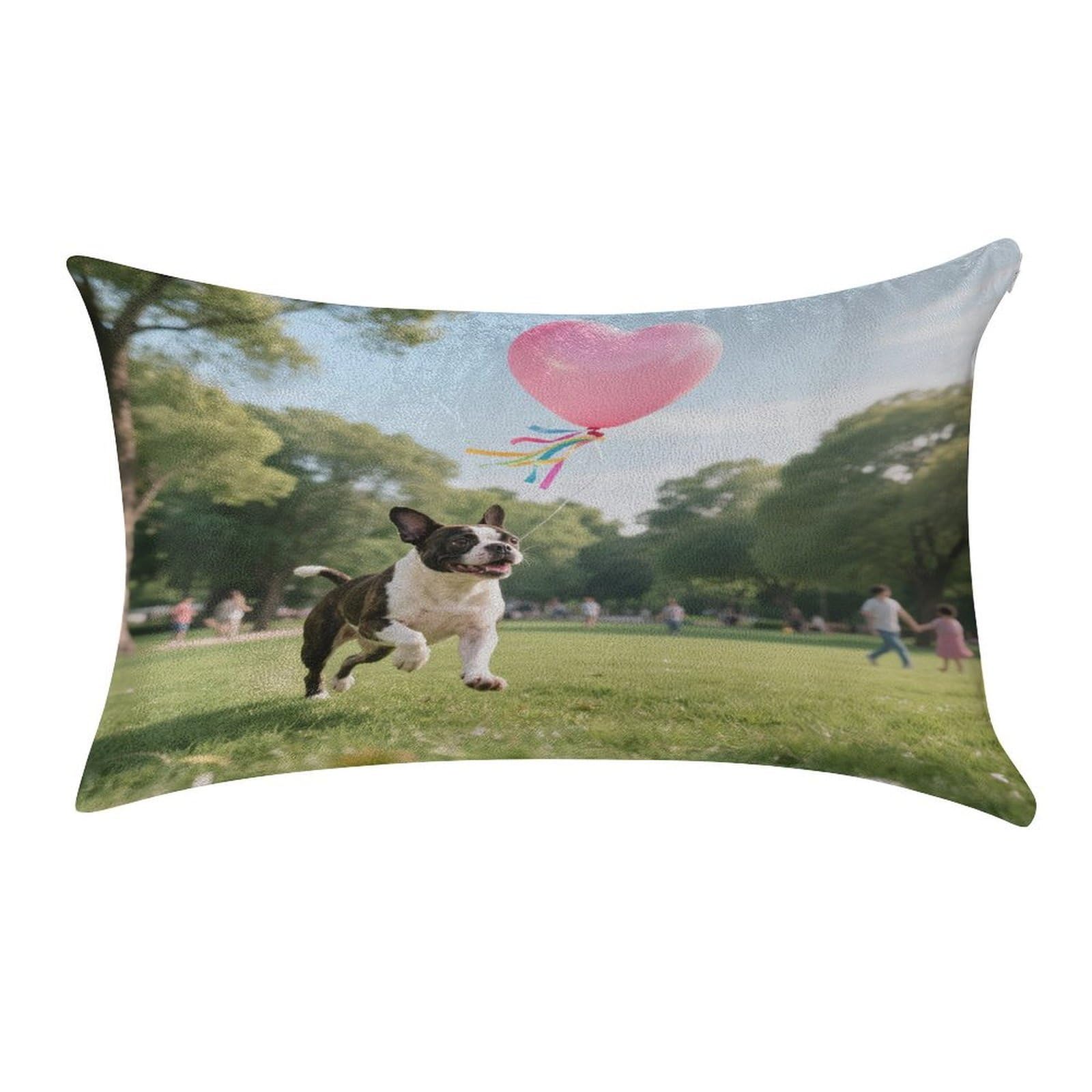 VstaDank Boston Terrier Dog Throw Pillow Covers for Bed Pillow Shams Zipper Velvet Pillow Cases Cozy Cushion Cover Soft Pillow Protectors for Car Home Decor Pillowcases 12 "×20 "