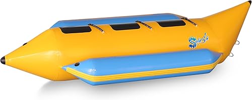Miniatura 6 de SereneLife Person Inflatable Banana Boat, Includes Storage Bag, Foot Pump, and Repair Kit, Tough and Thick, Reinforced Seats and Foot Areas