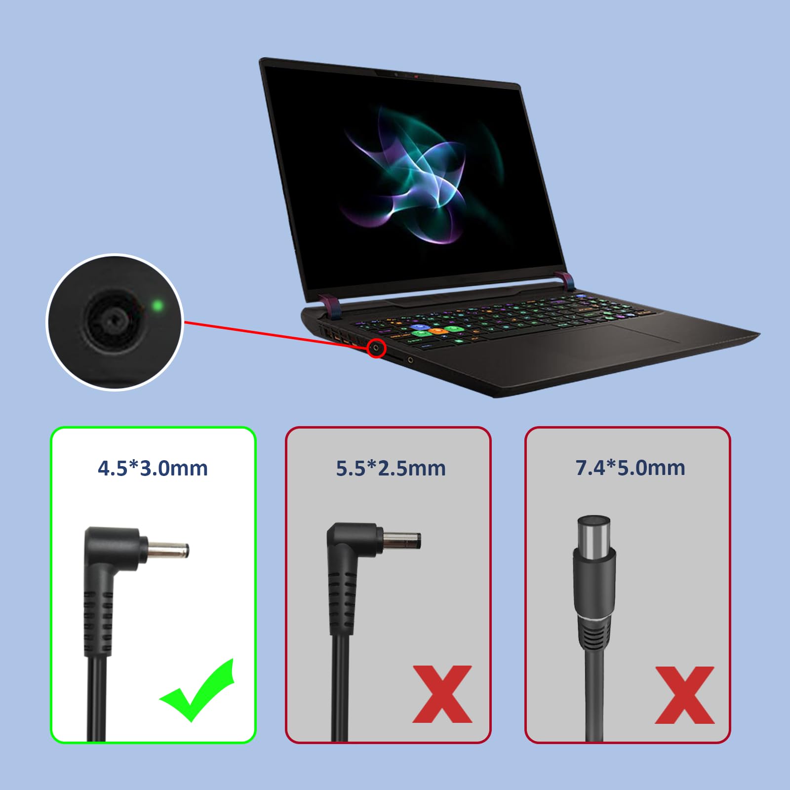 ANTWELON 180W Ładowarka 19,5V 9,23A do laptopa MSI Creator M16, Stealth 15M, Crosshair Sword 15 17, GF66 GF76 GL66 GL76 4,5 * 3,0mm