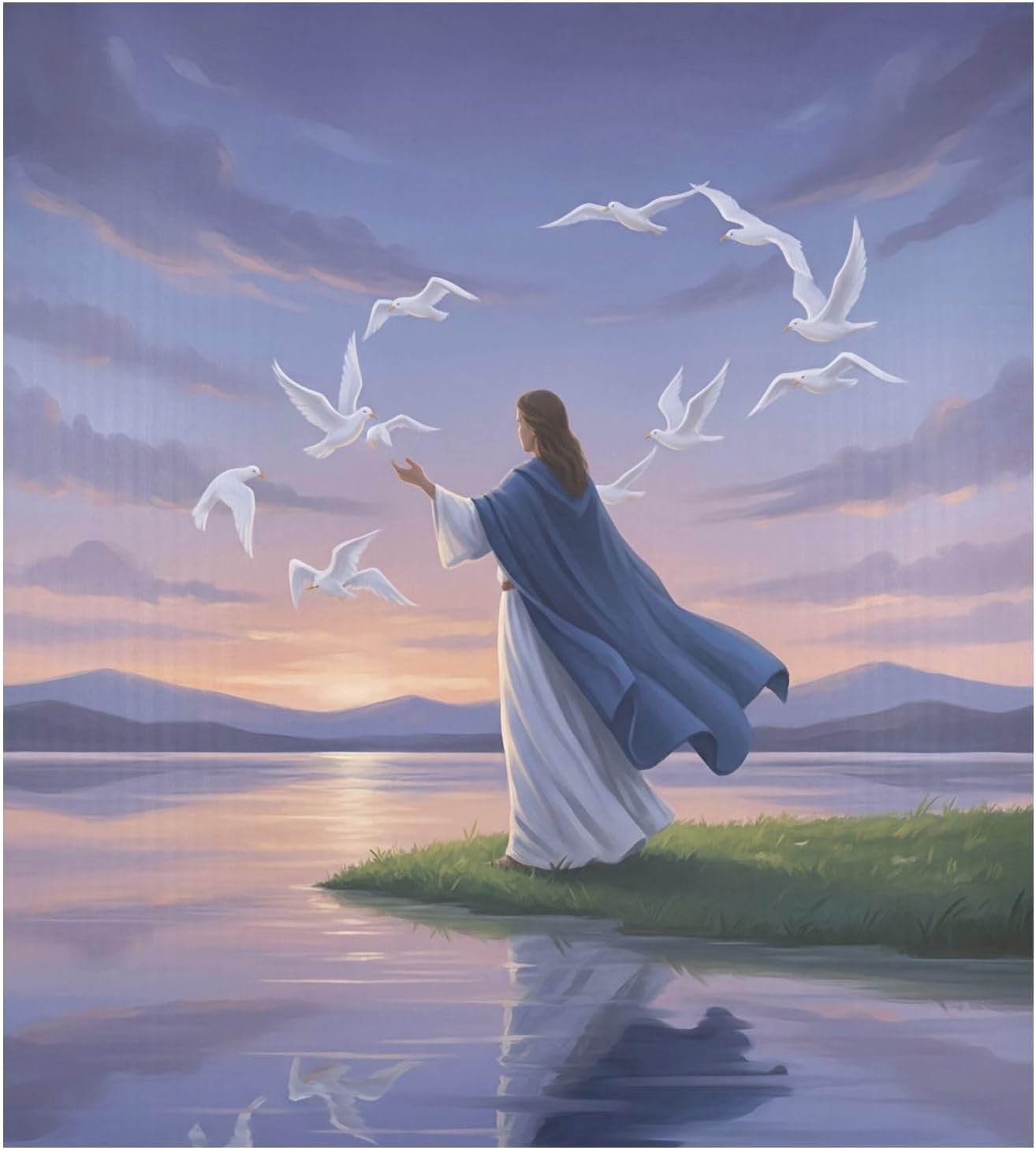 Magnetic Decorative Cover 23x26in - Ascension by The Lake Metal Furniture Stickers Washable PVC Sticker for Dishwasher Washing Machine Refrigerator