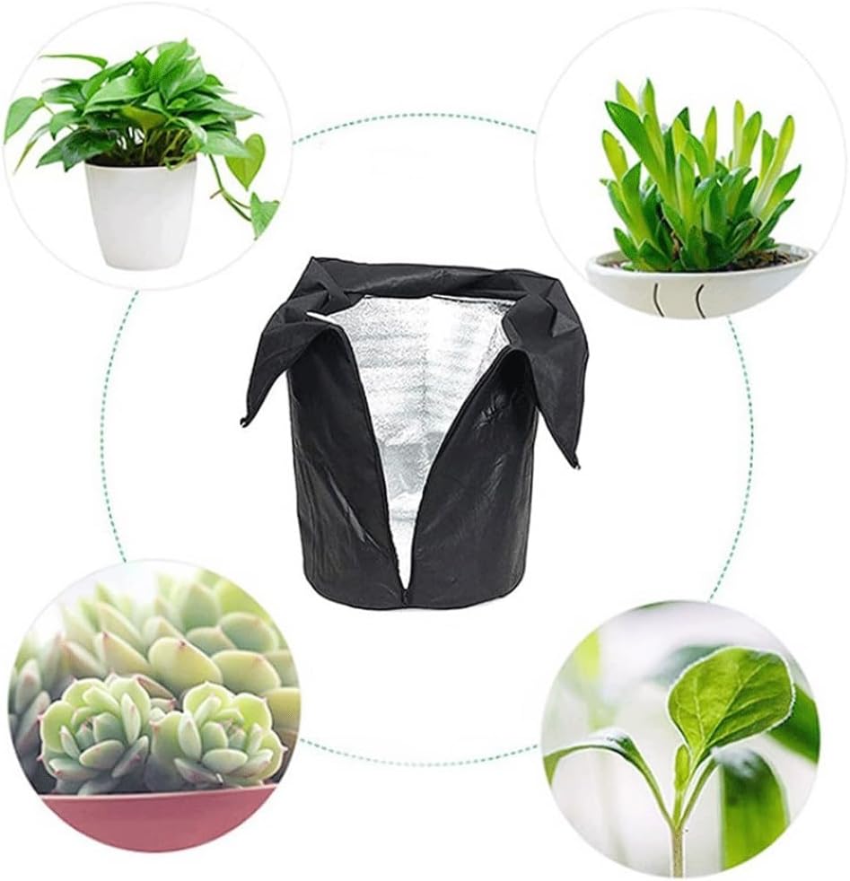 Potted with Drawstring Anti-Freeze Cover, for Home Garden Frost Shrub Covering Winter Wooden Plants Drawstring 45×55cm