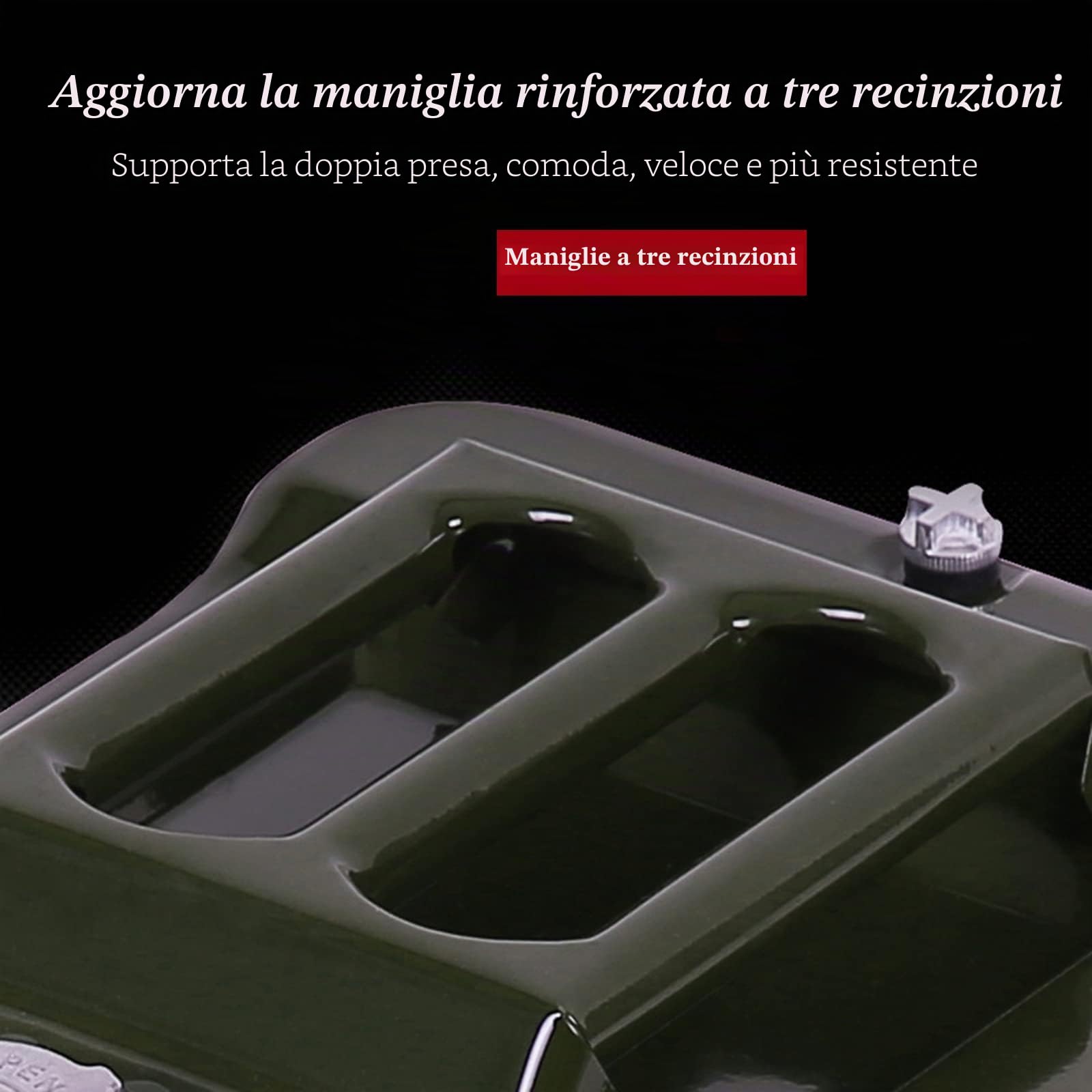Tanica per benzina in metallo da 10 l, con beccuccio flessibile, bomboletta per benzina diesel e altre merci pericolose, colore: verde