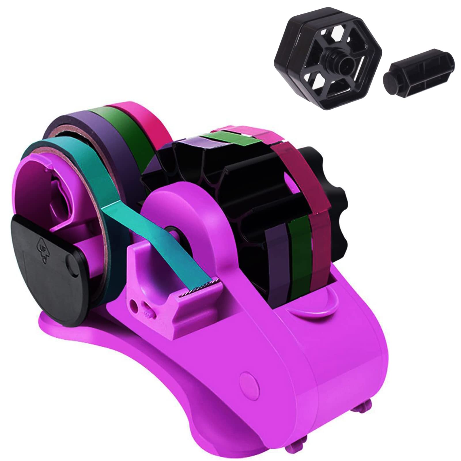 TL-JIYPU Heat Tape Dispenser – Semi-Automatic With 1" & 3" Dual Cores, Multi-Roll Cut, Adjustable Length, For 3-20mm Width Tapes
