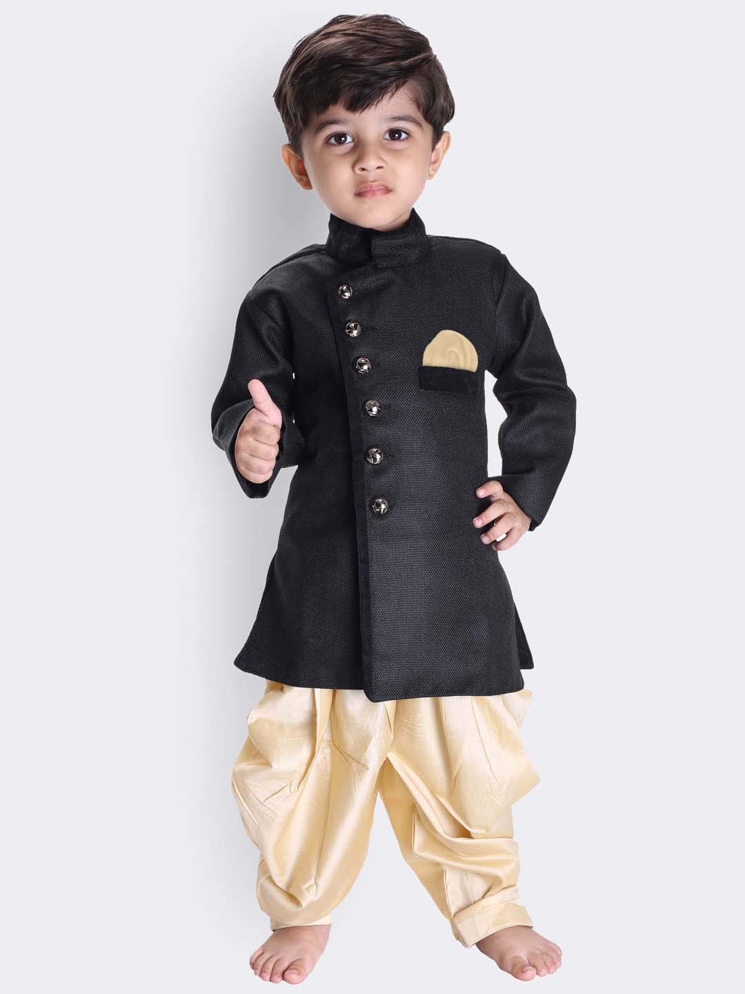 Jbn Creation Boy's Cotton Kurta Pyjama (Vasbsw120Go_Xxl_Gold_14-15 Years)