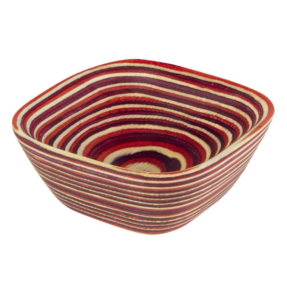 Amazon.com: Island Bamboo Red Pakkawood Square Pinch Bowl: Home
