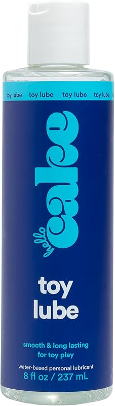 Lubricante de Juguetes Hello Cake, Lubricante Personal a Base de Agua, 8 onzas líquidas | Lubricante Personal a Base de Agua para Hombres, Mujeres y Parejas Adulto Apto para Juguetes, Gelatina Gruesa Antigoteo