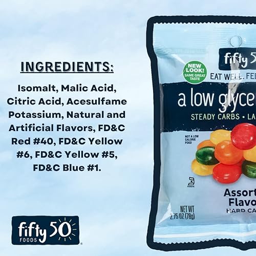 Miniatura 5 de Fifty 50 Foods Kosher - Caramelos duros surtidos sin azúcar 275 onzas paquete de 8