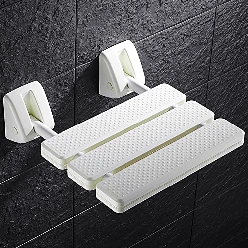 Folding Shower Seat Wall Mounted,Abs Durable Slip Proof Shower Seat For Inside Shower,Bathroom Stool Chair,Save Space,Fold Down Shower Seat Shower Chair For Elderly,Kids,Pregnant(White) #TOP1