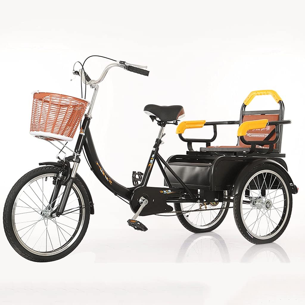 Three Wheel Bike Adult Tricycle 20inch Three Wheel Bike Cargo Basket Trike Bike Bicycle for Recreation Shopping Men's Women's Bike Cycling Pedalling