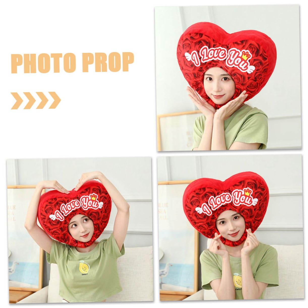 Healifty Sombrero de Peluche con Diseño de Corazón Rosa para San Valentín Accesorio de Disfraz Adorable y Cómodo para Parejas como Complemento Fotográfico Fiestas Festivales rol Románticos