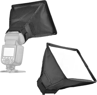 Andoer 17 x 15cm Mini Universal Camera Flash Softbox Speedlite Diffuser Foldable with Carry Bag Replacement for Nikon Compatible with Sony on-Camera Flash