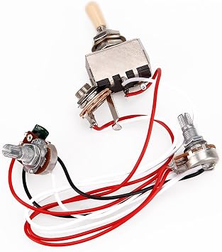 3-Way Toggle Switch + 500k Pots + Wiring Harness for LP 2 Humbucker Guitar